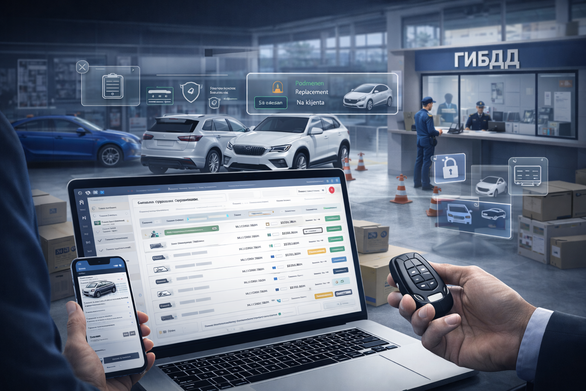 Полный контроль над тестовыми и подменными автомобилями